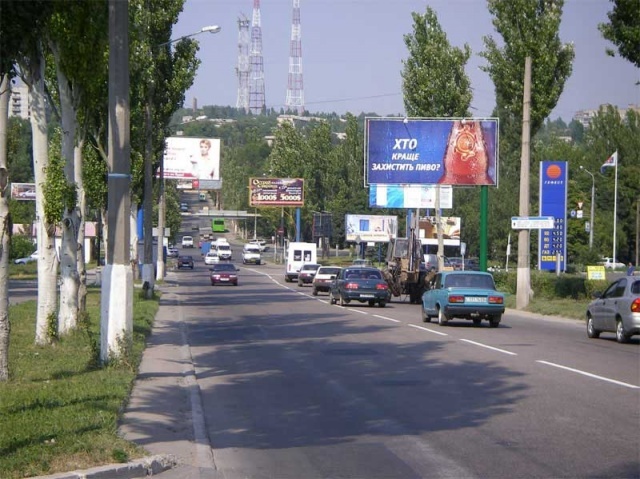 Щит 6x3,  Пр. Ленинский /Кирова, АЗС Гефест, Мариупольская развилка