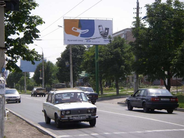 Щит 6x3,  Ул. Куйбышева,супермаркет Амстор, завод Топаз